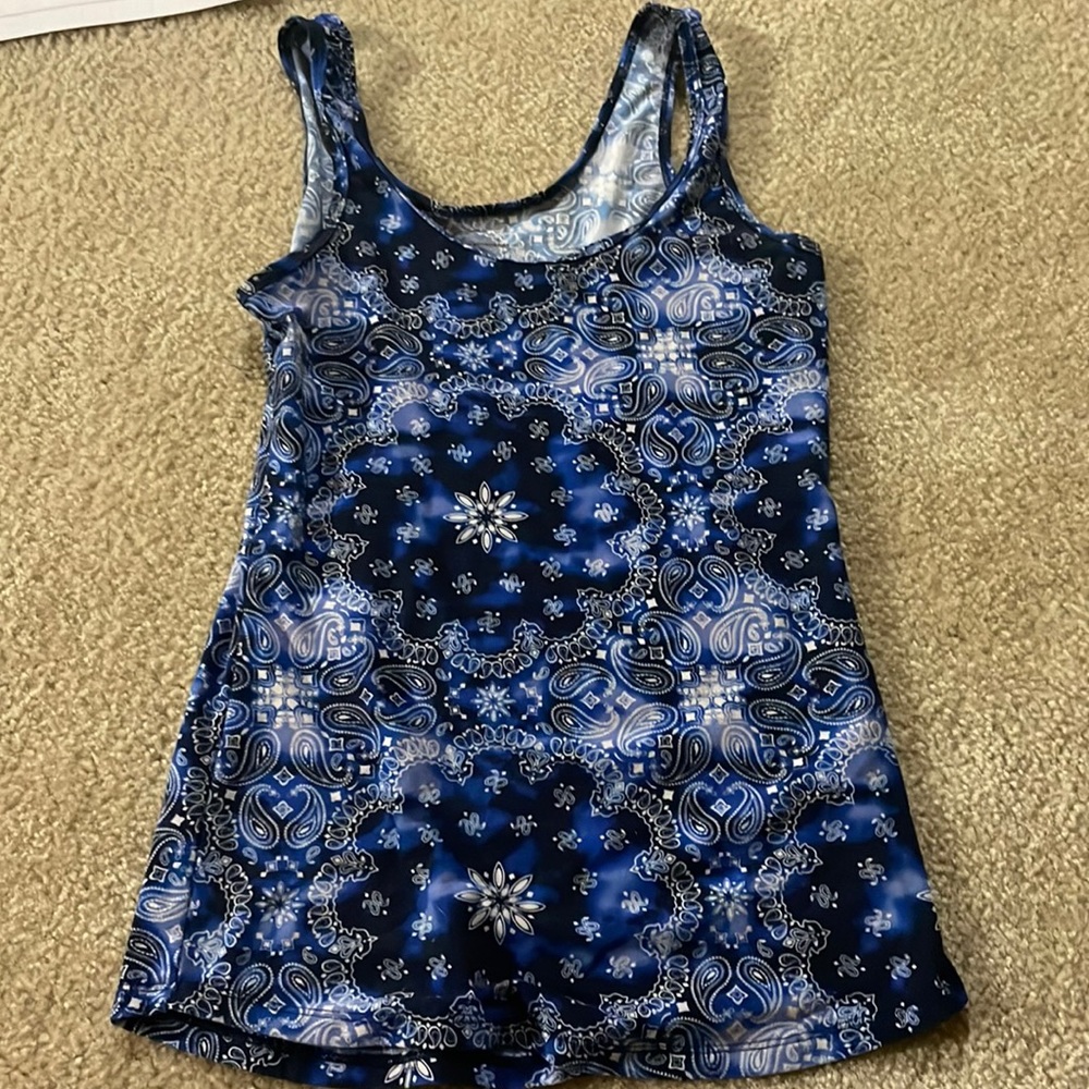 blue bandana tank top